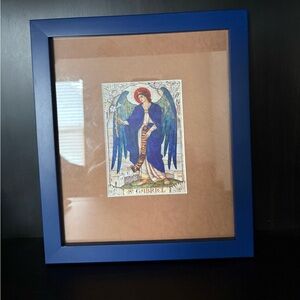 St. Gabriel the Archangel Artwork with Blue Frame